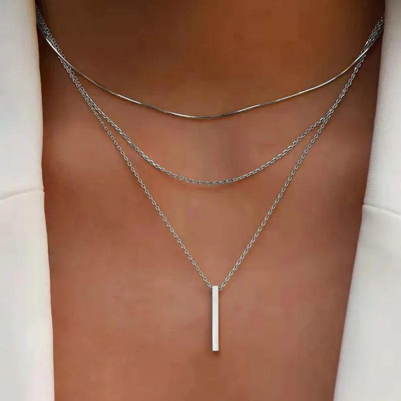 Zircon Charm Pendant Necklace
