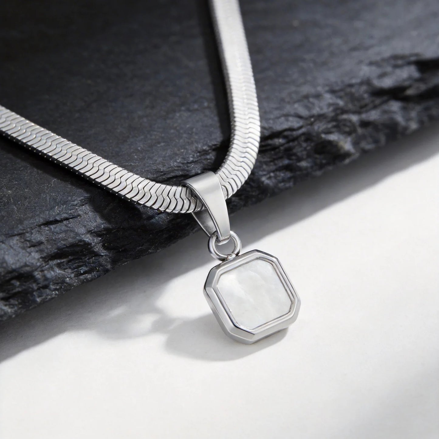 Stonecraft Herringbone Pendant Necklace