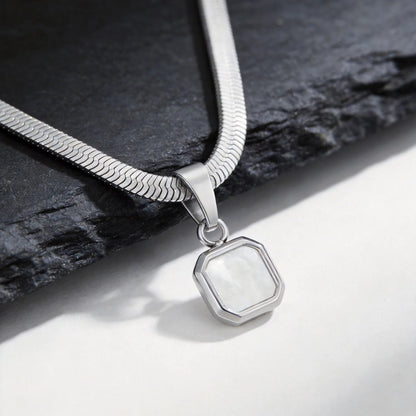 Stonecraft Herringbone Pendant Necklace