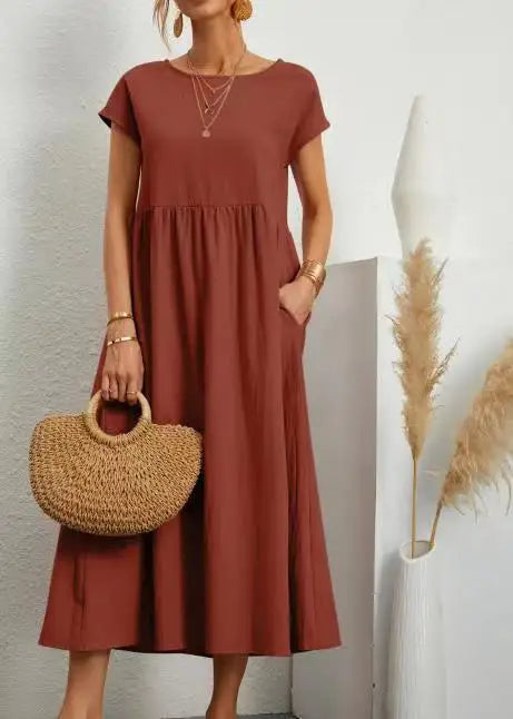 elegant formal linen dress Maxi linen dress Shally