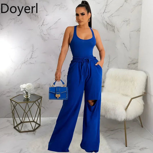 Women Two Piece Matching Pant Set