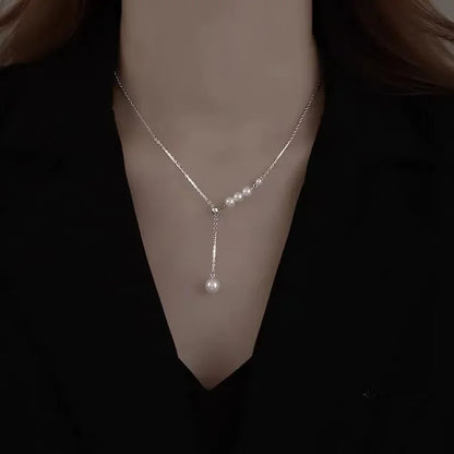 Elegant Beaded Pearl Necklace Women
