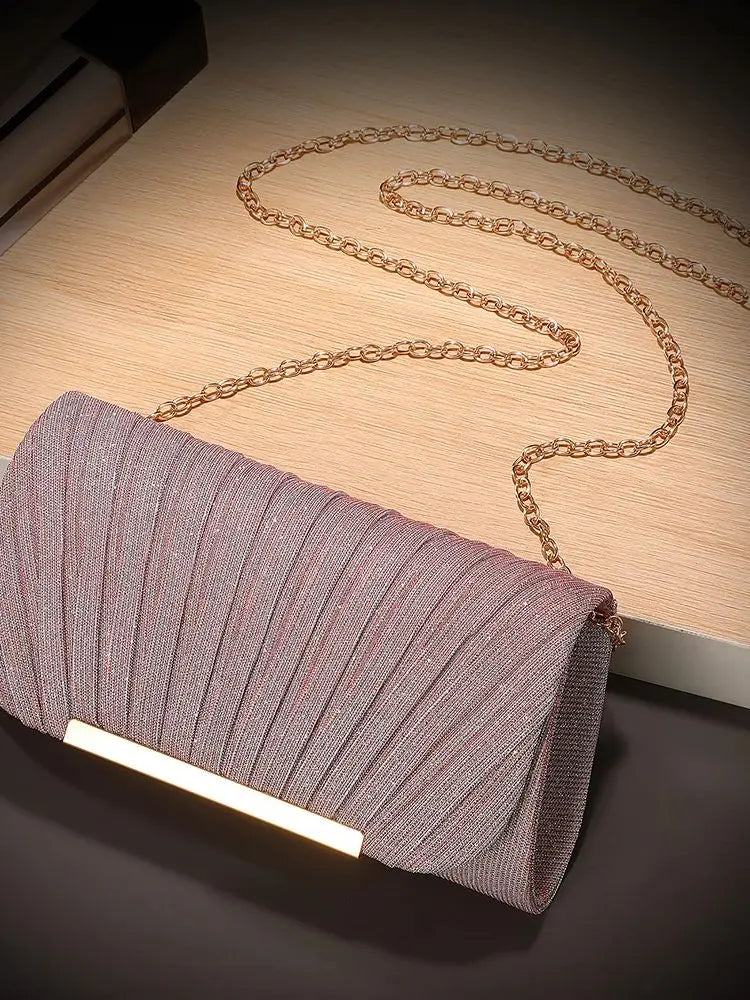 Luxury Shimmer Envelope Clutch