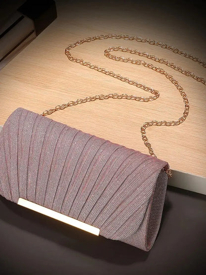 Luxury Shimmer Envelope Clutch