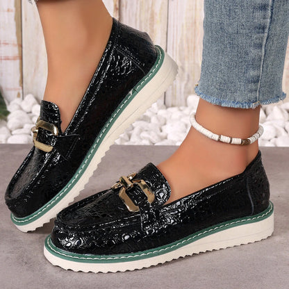 Chic Summer Buckle Loafers