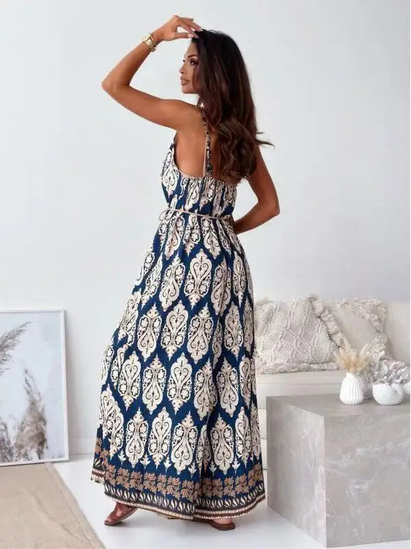 Boho Printed Wide-Leg Jumpsuit