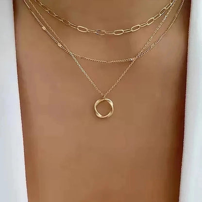 Zircon Charm Pendant Necklace