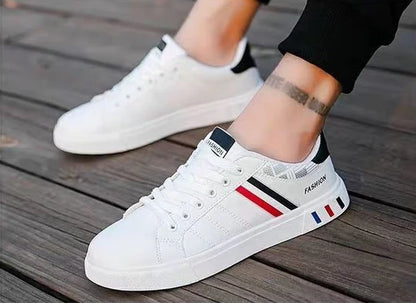 Men's Casual Vulcanized White Sneakers