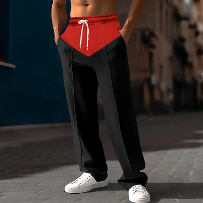 Men's Color Block Casual Pants