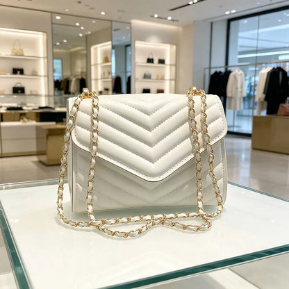 The Chevron Chain Crossbody Bag