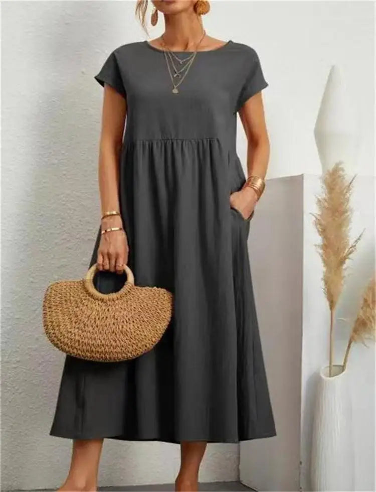 Elegant Summer Linen Dress