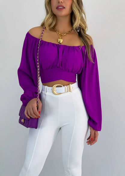 Women's Navel-Cut Puff Sleeve Top