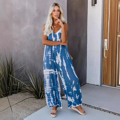 Chic Wide Leg Suspender Jumpsuit