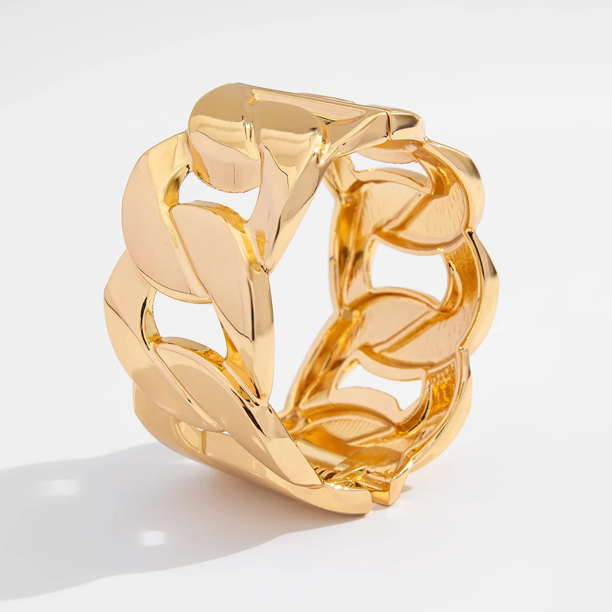 Bold Metal Statement Cuff Bracelet