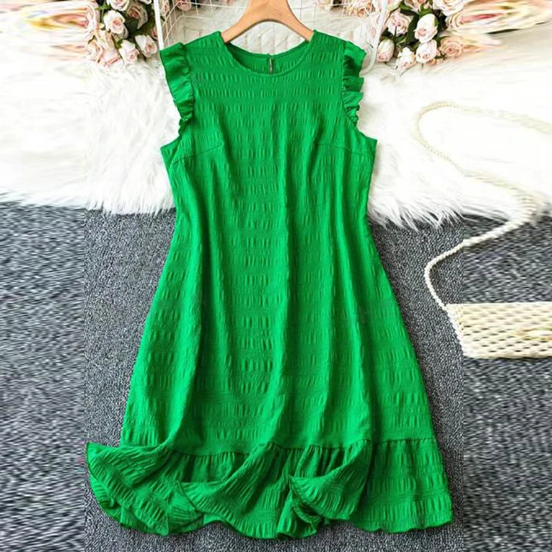 Breezy Ruffle-Hem Shift Dress