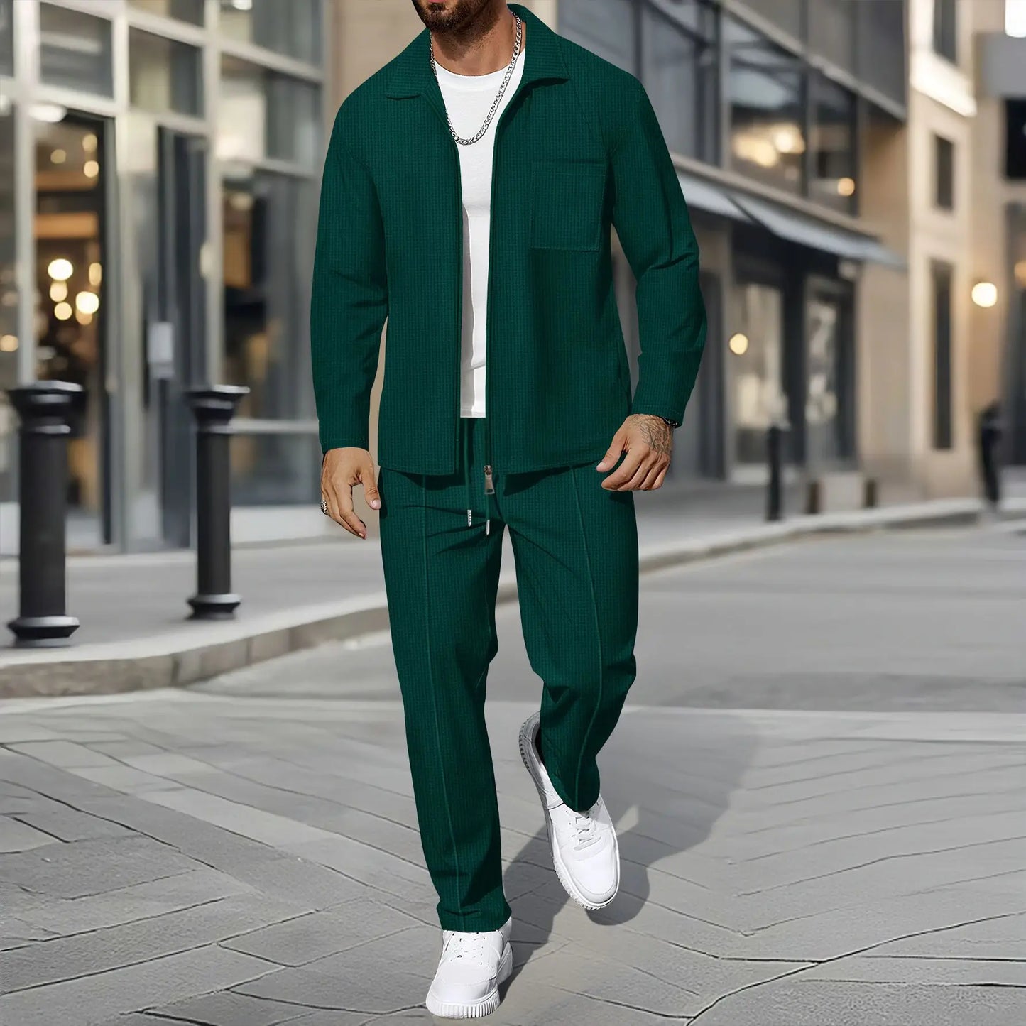Men’s Urban Waffle Two-Piece Co-ord Set