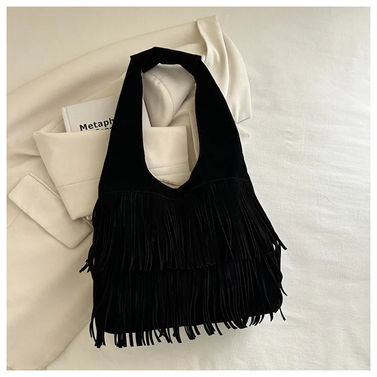 The Muse Soft Fringe Hobo Bag