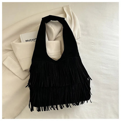 The Muse Soft Fringe Hobo Bag