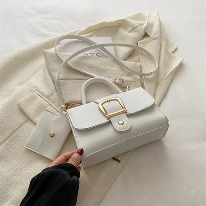 Structured Buckle Top-Handle Mini Bag