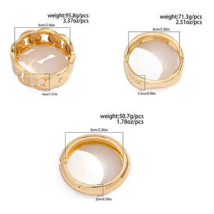 Bold Metal Statement Cuff Bracelet