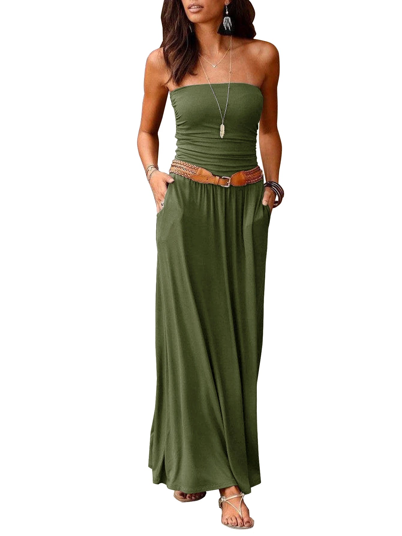 Strapless Flared Jumpsuit Women