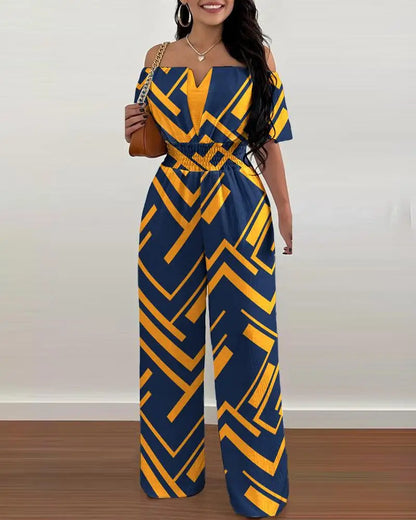 Classy Off-Shoulder High Waist Jumpsuit