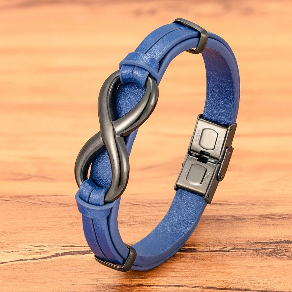 Infinity Bond Leather Wrap Bracelet