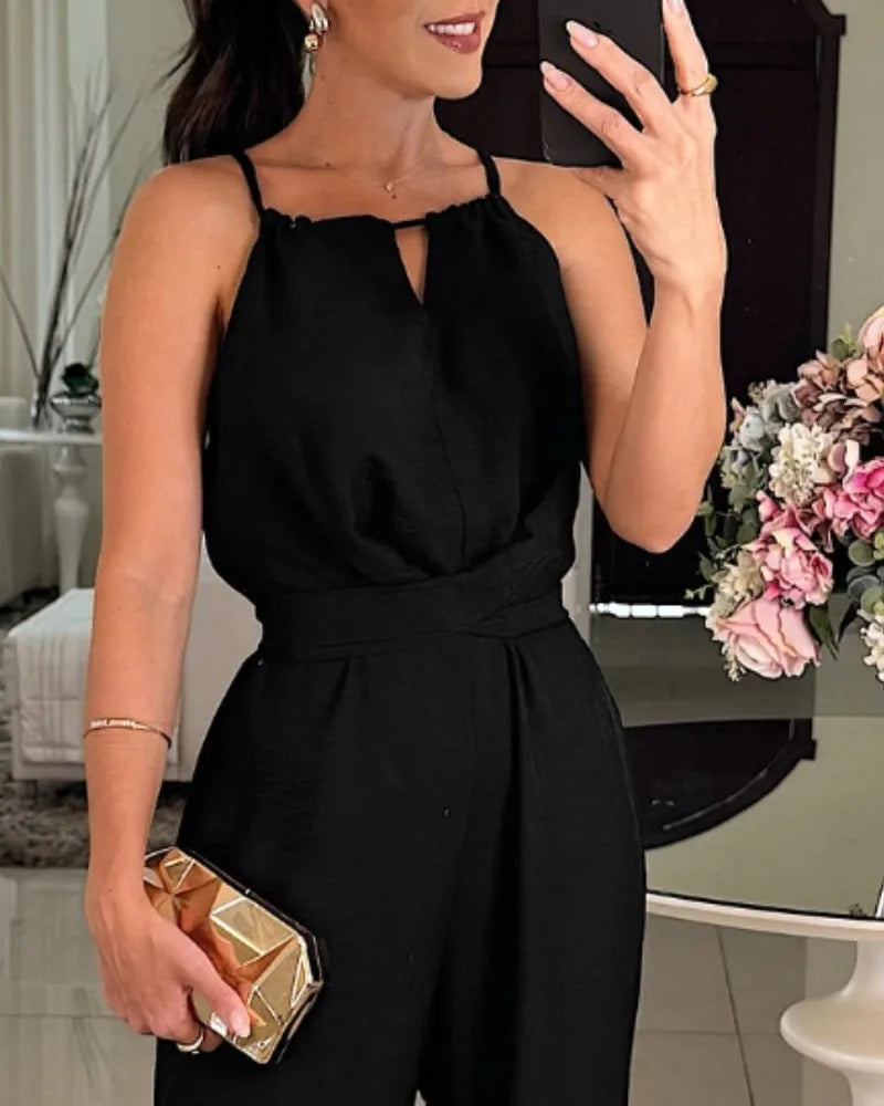 Elegant Wide-Leg Summer Jumpsuit