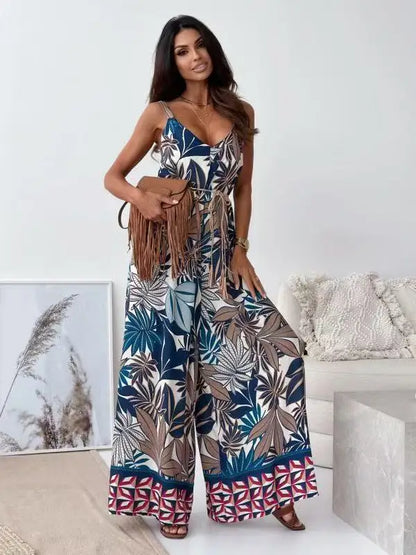 Boho Printed Wide-Leg Jumpsuit