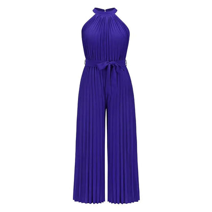 Stylish Halter Neck Wide-Leg Jumpsuit