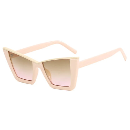 Oversized Bar Cat Eye Sunglasses