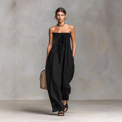 Strapless Wide Leg Summer Jumpsuit