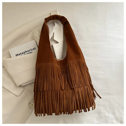 The Muse Soft Fringe Hobo Bag