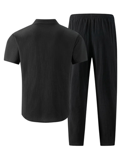 Men's Ultimate Cotton Linen Casual Streetwear Co-ord Set