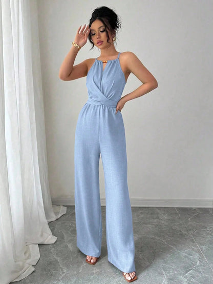 Elegant Wide-Leg Summer Jumpsuit