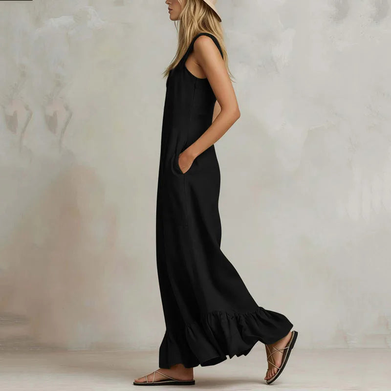 Aurora Ruffle Wide Leg Jumpsuit