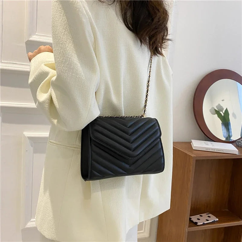 The Chevron Chain Crossbody Bag