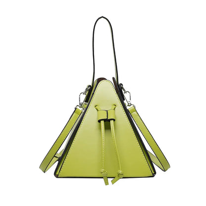 Geo Triangle Drawstring Bucket Bag