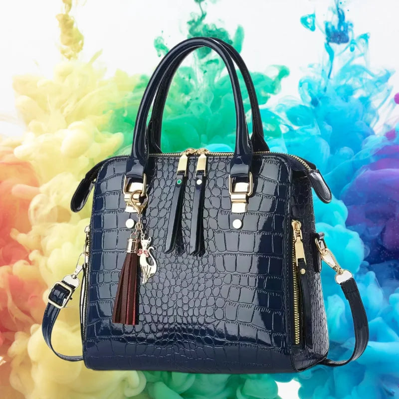 Luxury Crocodile Pattern Handbag