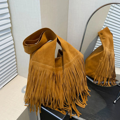 The Muse Soft Fringe Hobo Bag