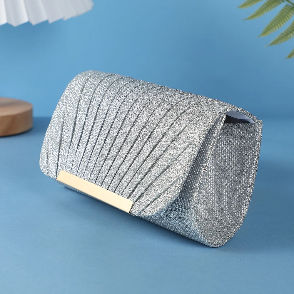 Luxury Shimmer Envelope Clutch