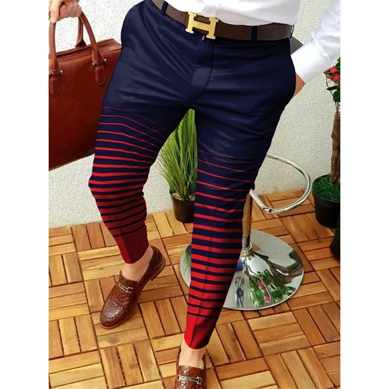 Smart Print Slim Pencil Pants