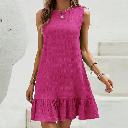 Breezy Ruffle-Hem Shift Dress
