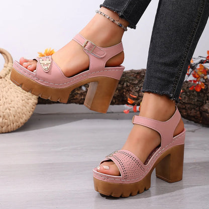 Chic Adjustable Strap Wedge Sandals