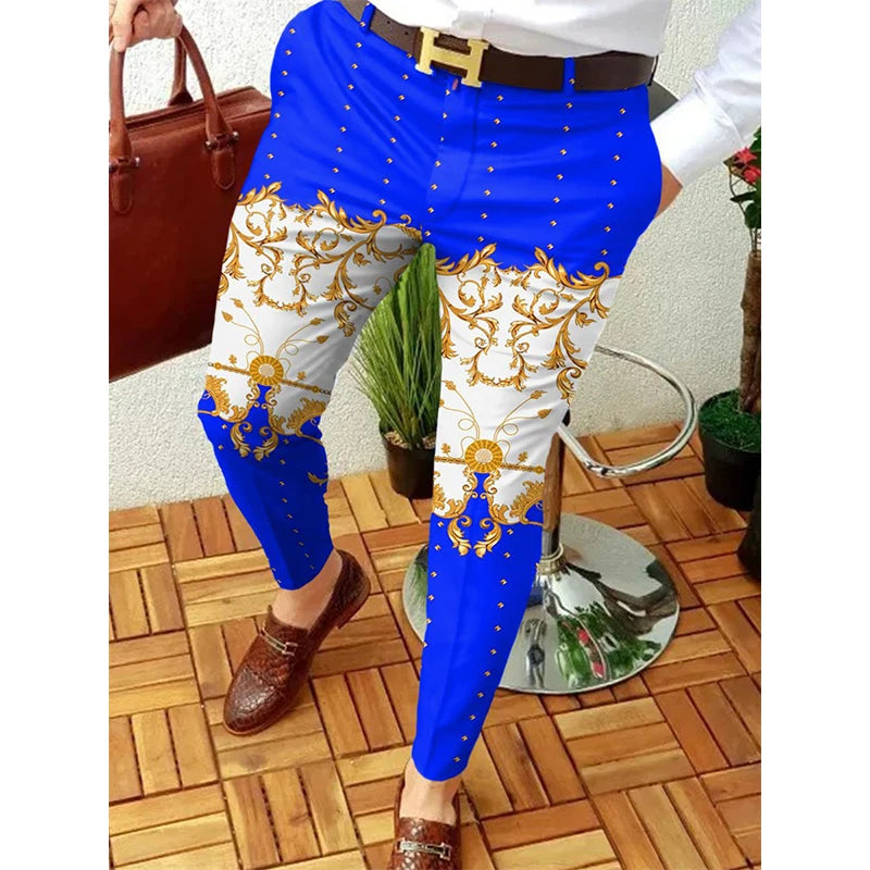 Smart Print Slim Pencil Pants