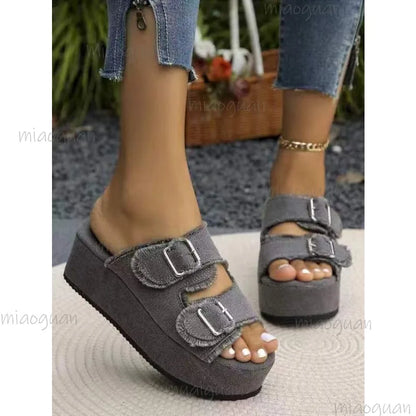 Chic Mid-Heel Summer Sandals
