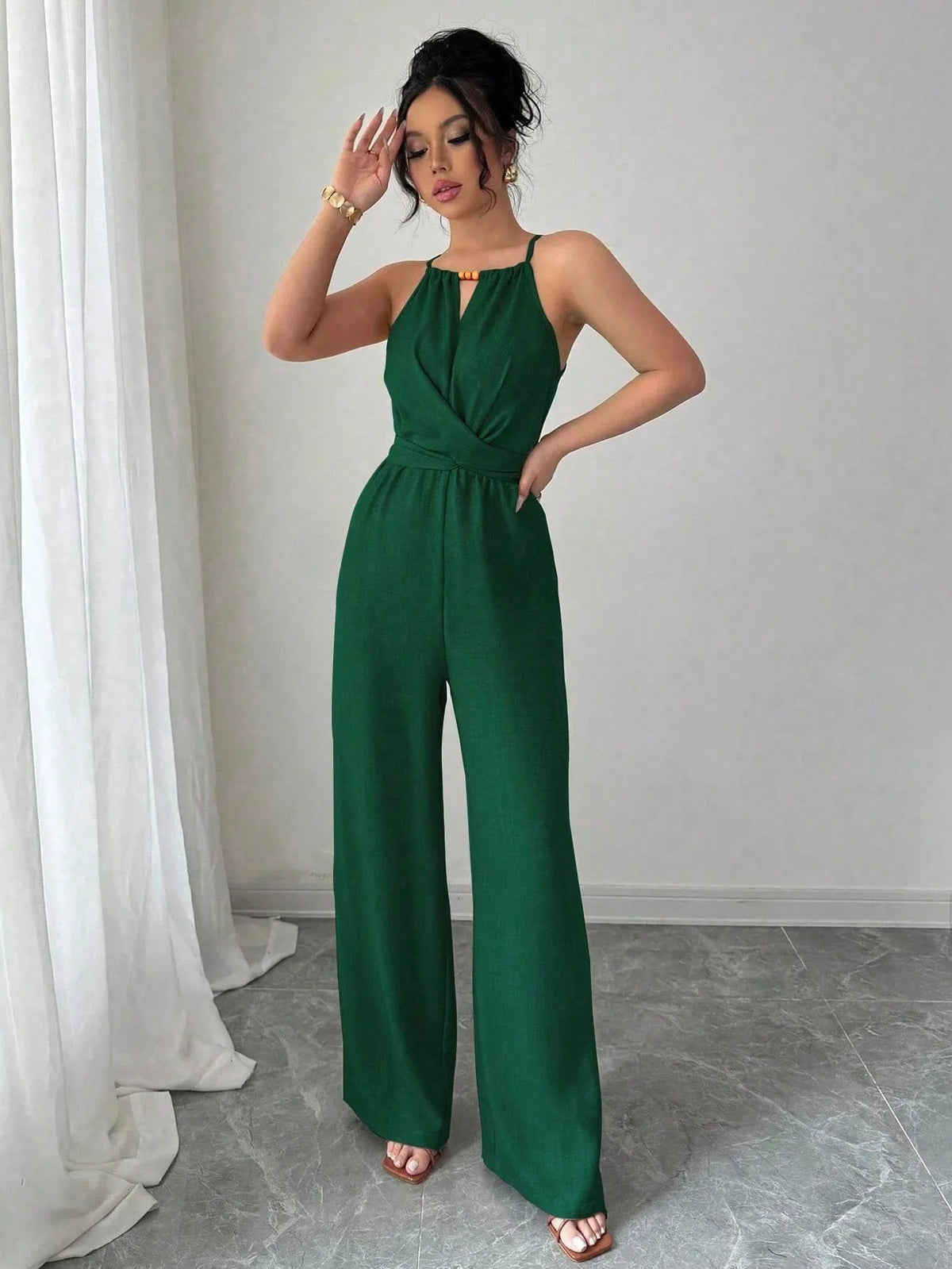Elegant Wide-Leg Summer Jumpsuit