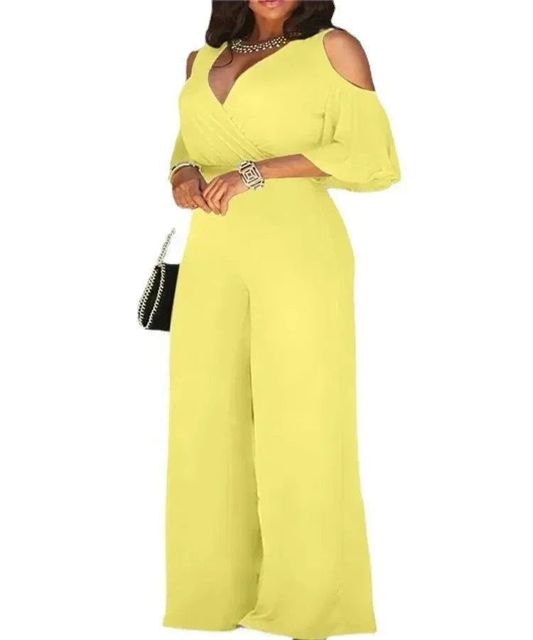 Yellow cold-shoulder dress on a white background
