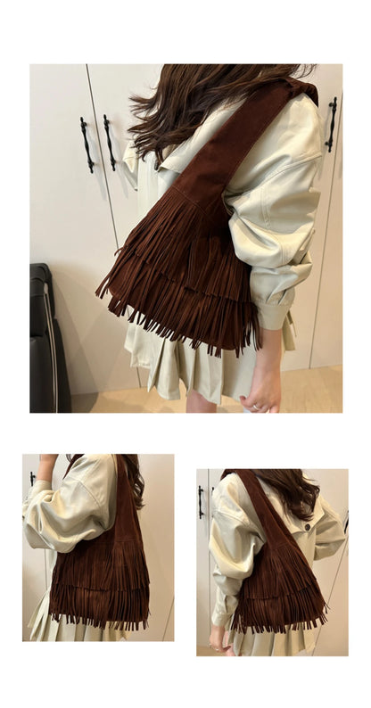 The Muse Soft Fringe Hobo Bag