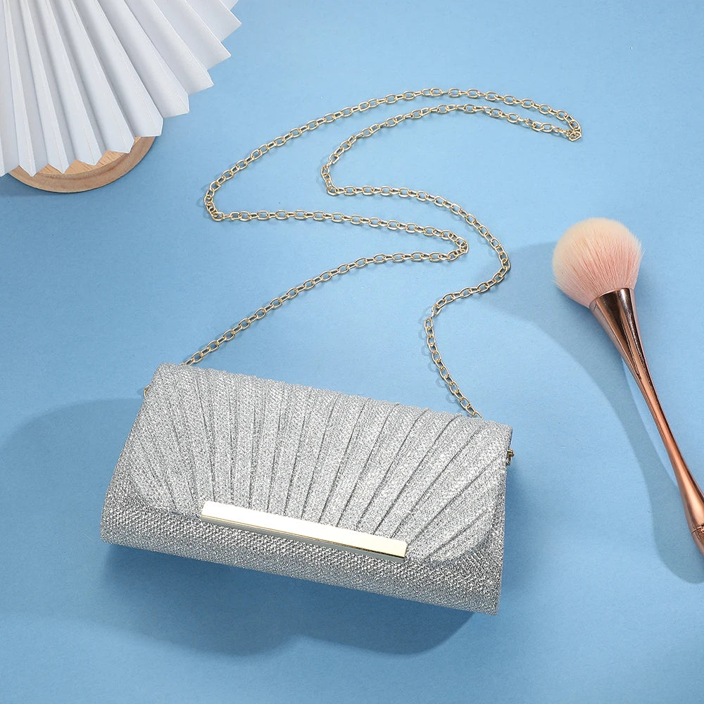 Luxury Shimmer Envelope Clutch